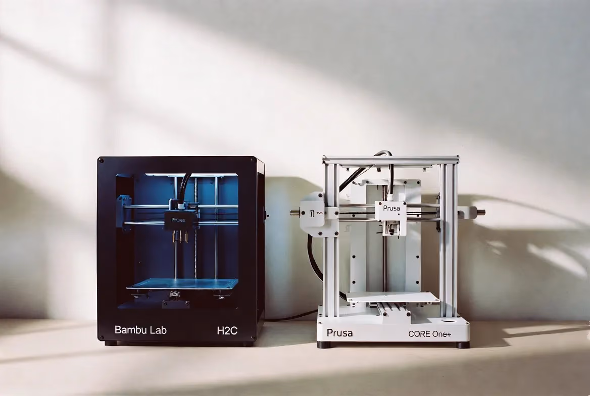 Bambu Lab H2C VS Prusa CORE One+ - сравнение 2026